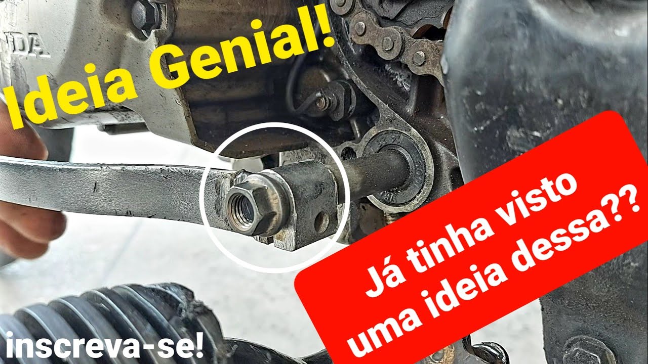 Moto com eixo quebrado resolvido de jeito genial veja