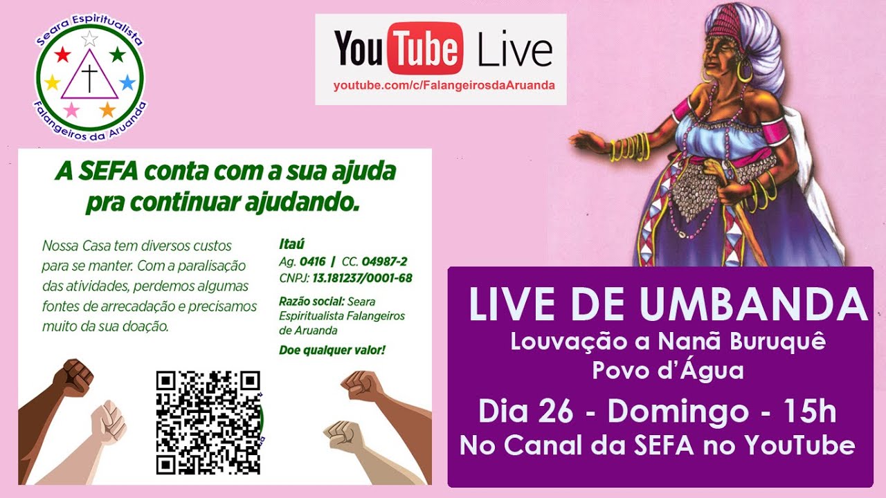 LIVE DE UMBANDA #13 - Louva&ccedil;&atilde;o a Nan&atilde; Buruqu&ecirc;