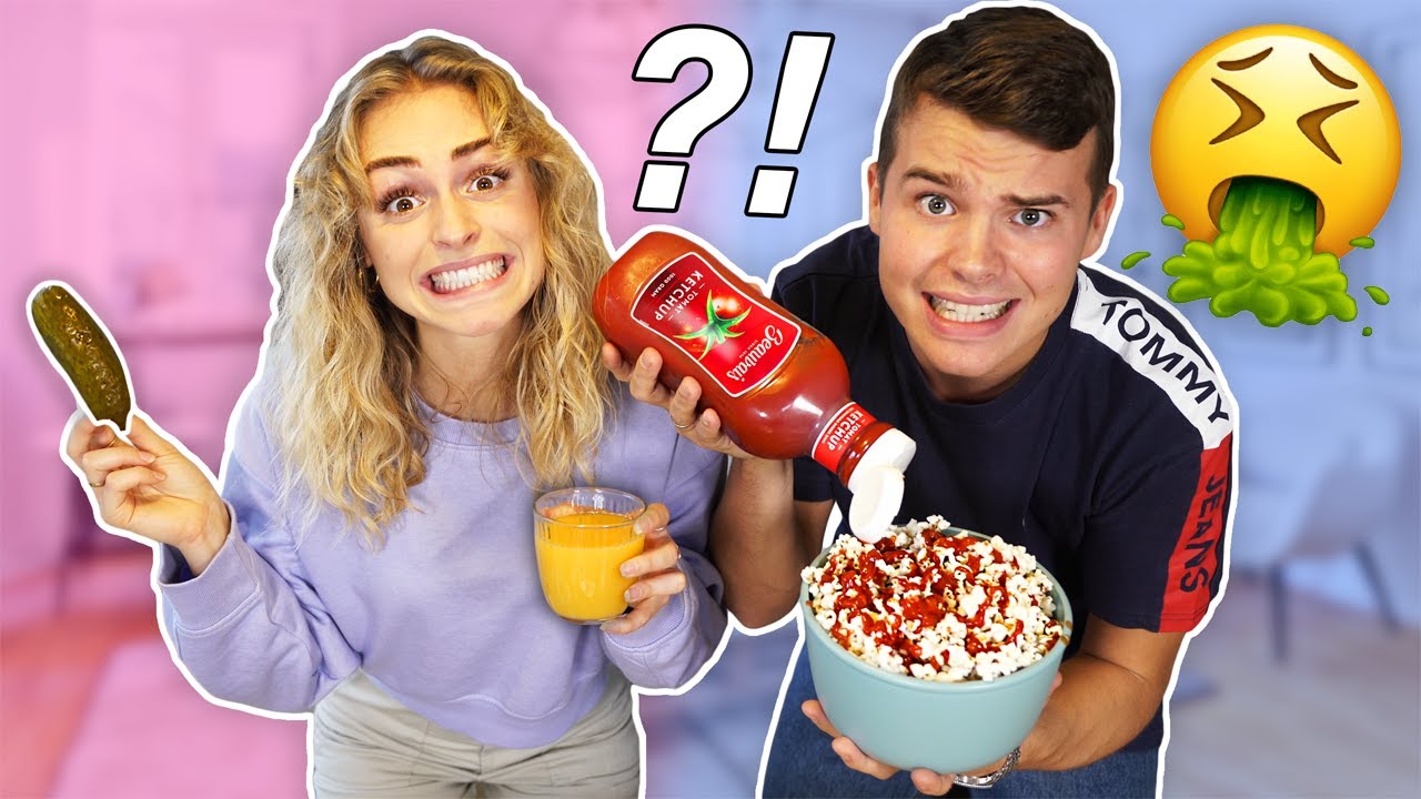 VI TESTER M&AElig;RKELIGE MAD KOMBINATIONER! (Popcorn + Ketchup?!)