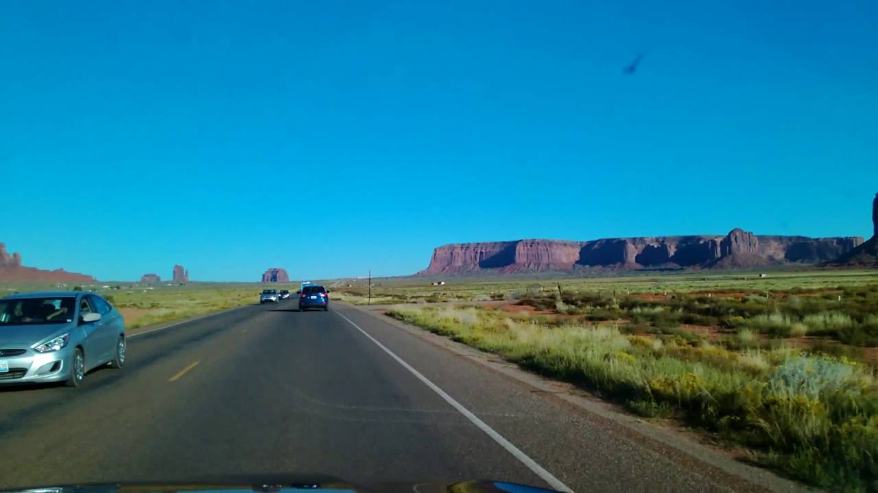 US-163 near Monument Valley northbound drivelapse