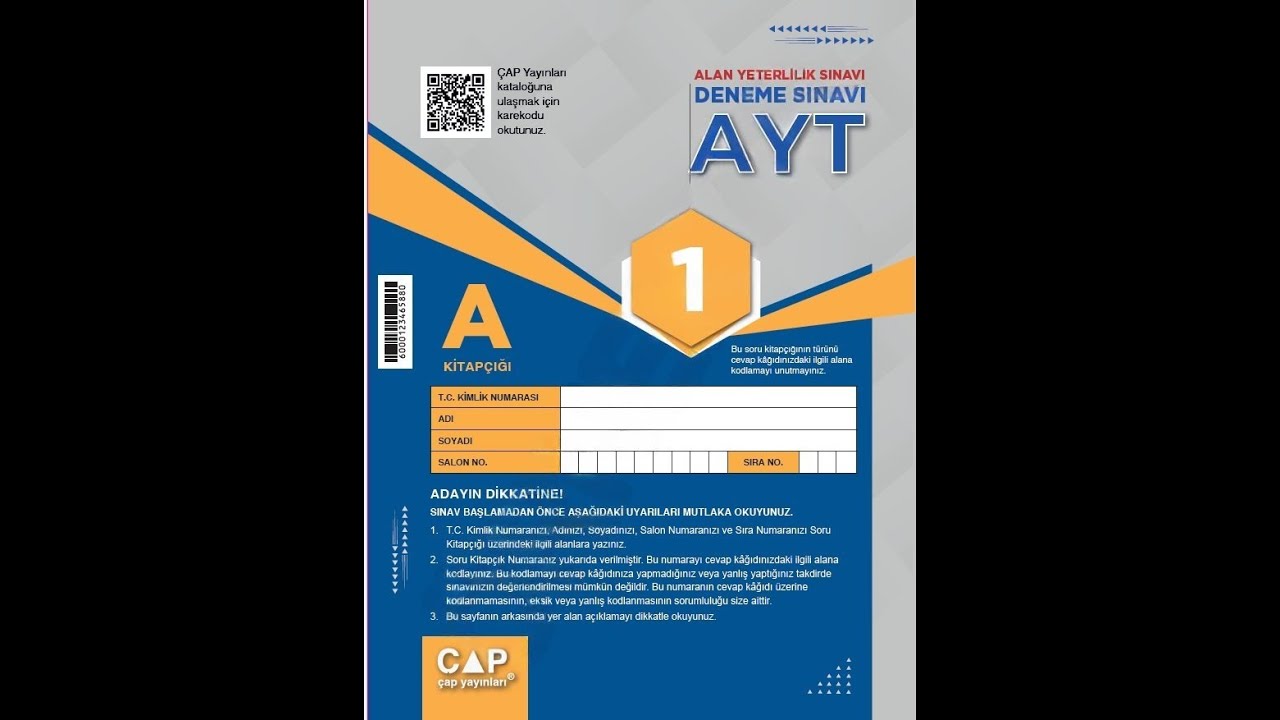 Çap Yayını Ayt-1 Denemesi Geometri Çözümleri