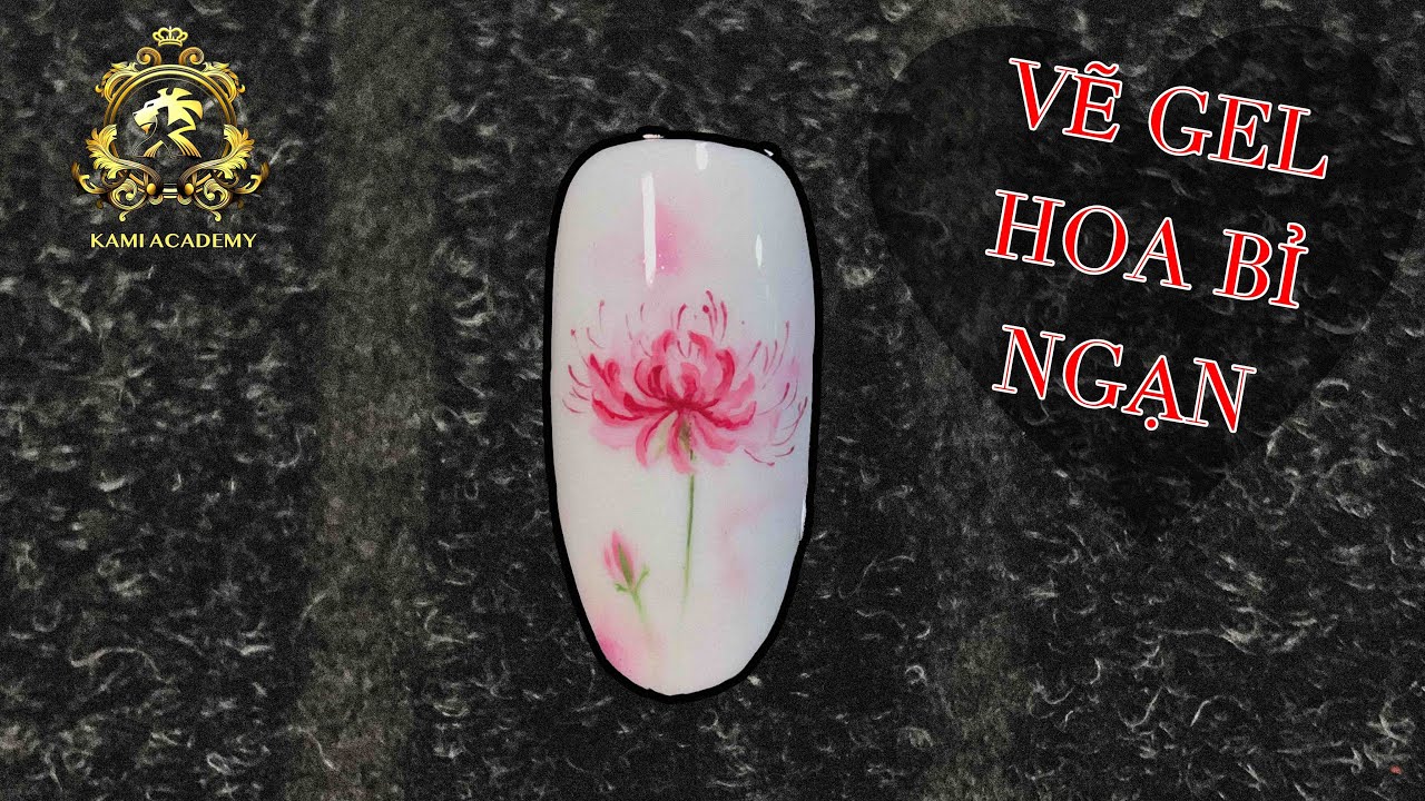 Kami Nail : Vẽ hoa bỉ ngạn