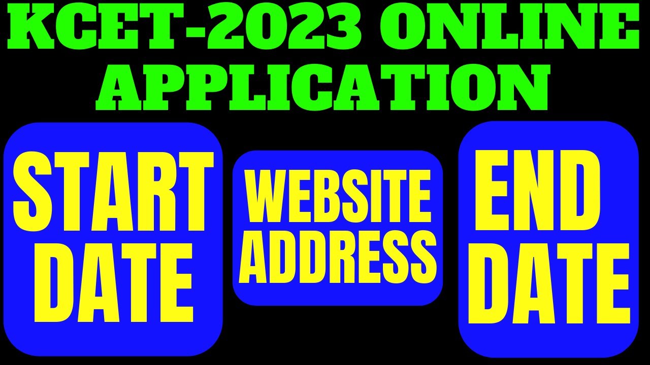 KCET 2023 EXAM ONLINE APPLICATION STARTING DATE & ENDING DATE |#nammvtu
