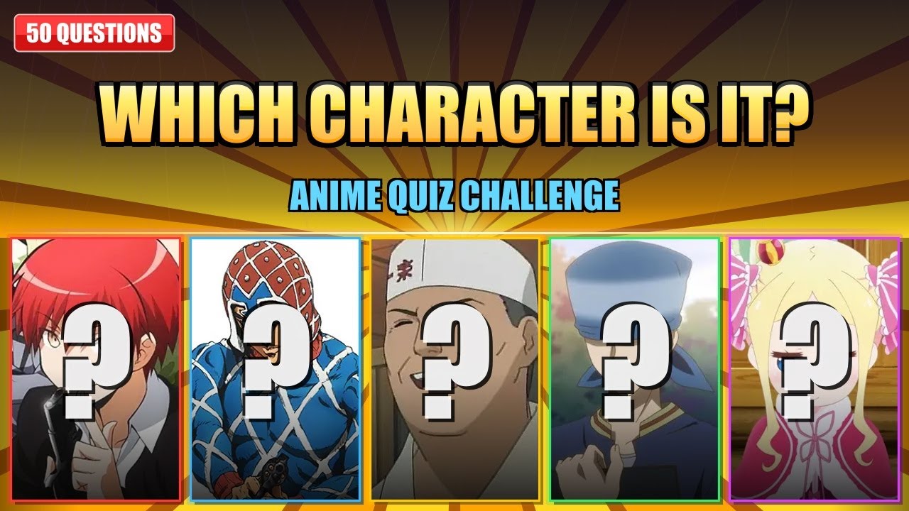 Which Character Is It? Anime Quiz Challenge (50 Questions) #1