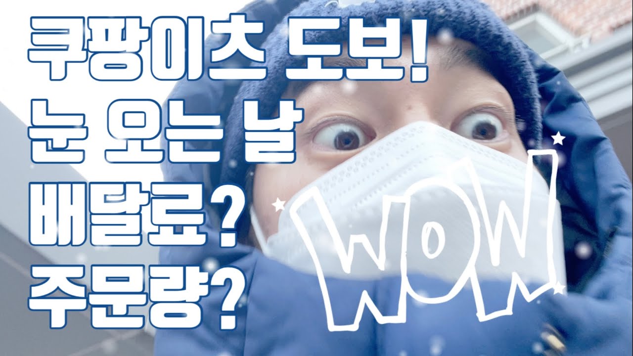 배달VLOG😎 | 쿠팡이츠 도보🏃🏻 눈오는 날 배달료? 주문량? 폭주?!🎉