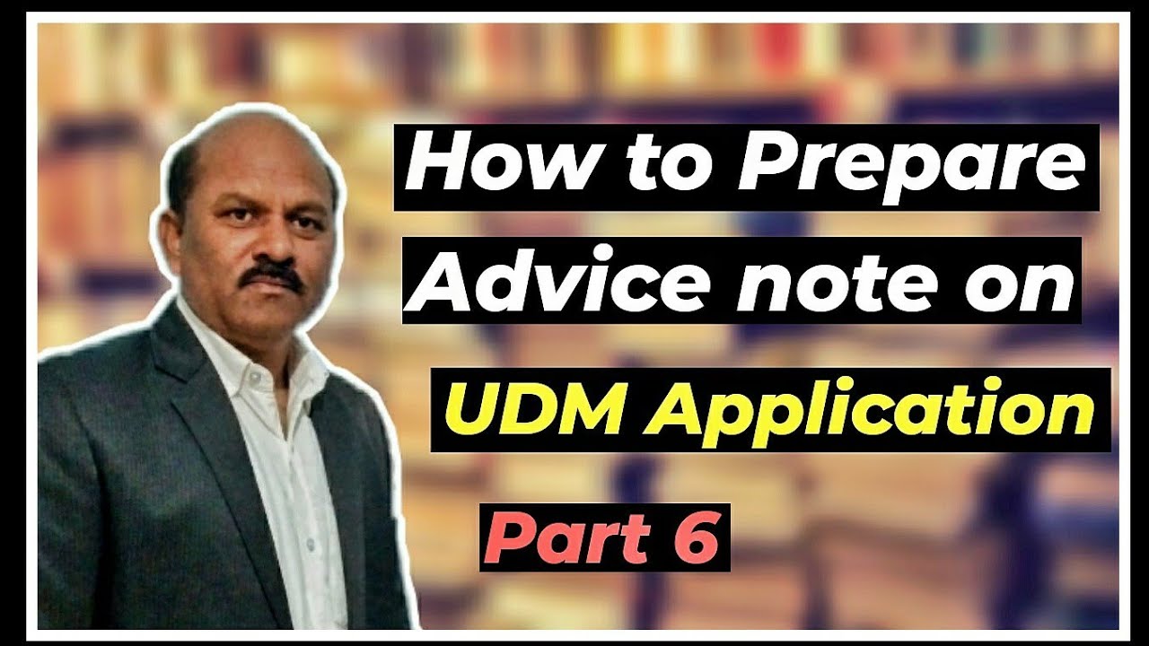 How to Prepare Advice note on UDM Application by Yash karan in hindi / SMART Edu