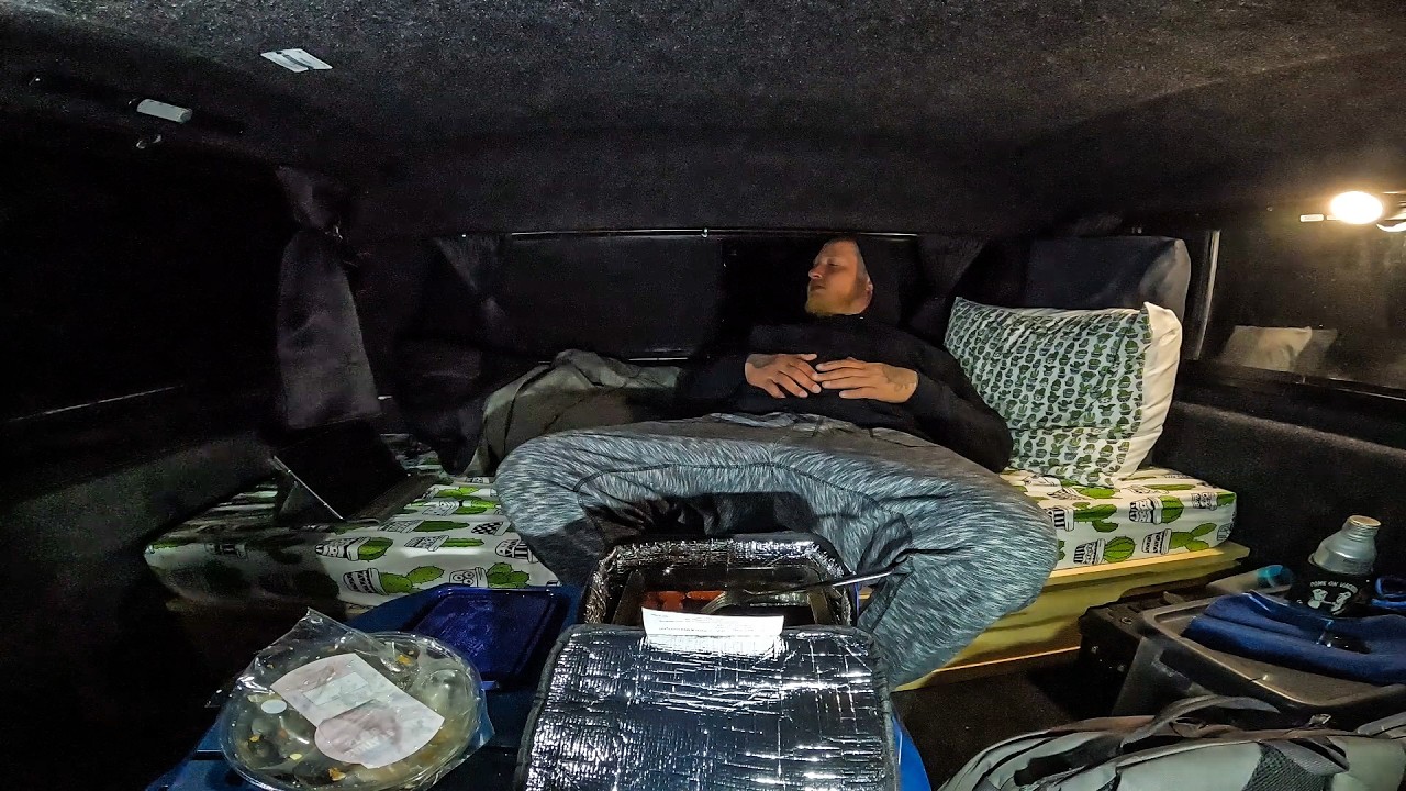 Truck Camping Alone In A Arizona National Forest
