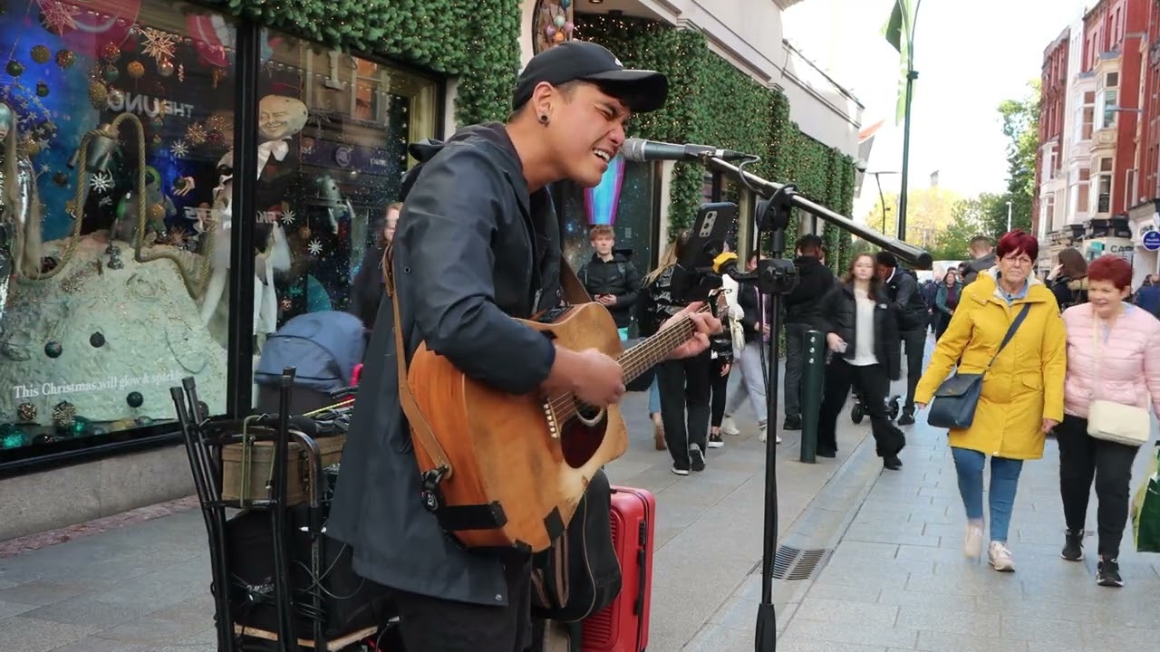 The Boxer by Simon & Garfunkel Covered live by Jacob Koopman from Grafton Street Dublin