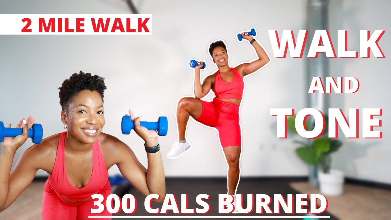 WALK THE WEIGHT OFF | Low Impact Dumbbell Workout | 2 Mile Walk | DejaFit