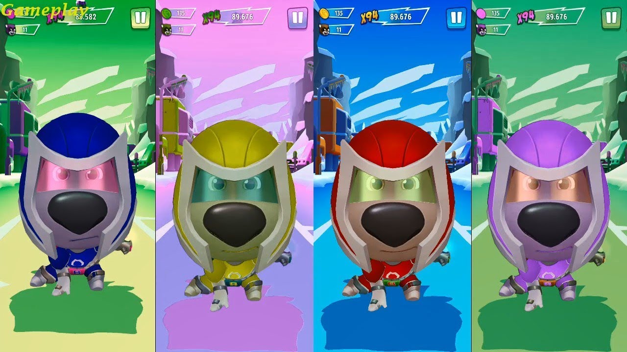 Colors Reaction TALKING TOM HERO DASH  New Update  2019 Gameplay - SUPER Ben  VS Boss Fight