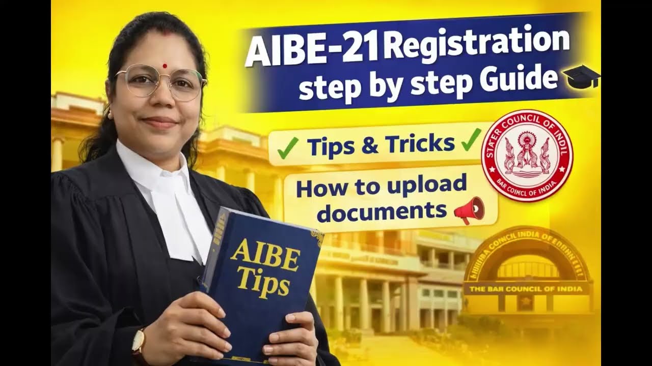 AIBE 21 Registration 2026 Step by Step Guide 🎓 | AIBE Form Fill Kaise Kare | @vidhvaani-law