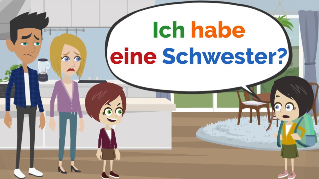 Deutsch lernen | Lisa hat eine Schwester? | Wortschatz und wichtige Verben