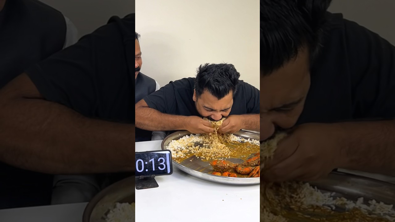 8KG CRAB CURRY RICE EATING CHALLENGE😱 BROTHER vs BROTHER COMPETITION🔥 #shorts #eating #crab