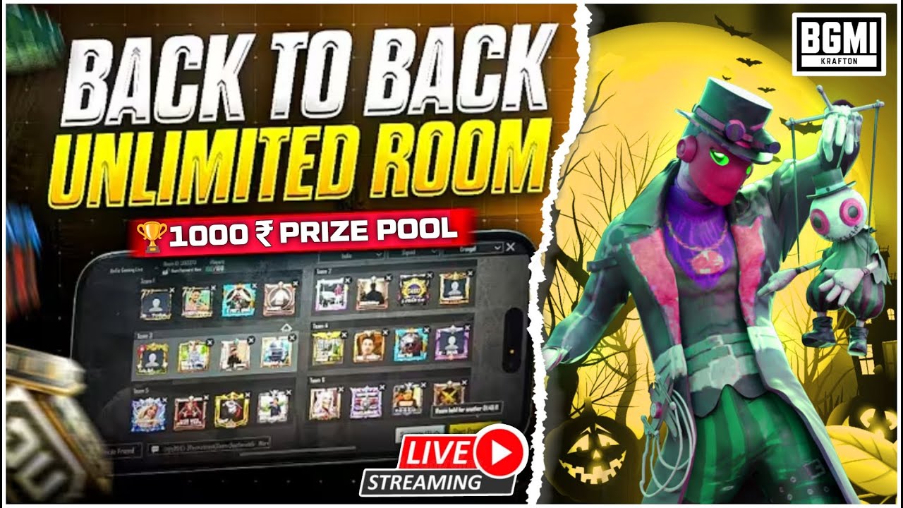 Bgmi Custom Room Live ₹1000 Prize Pool 🤩 Bgmi Live Stream | Bgmi Custom Room Live
