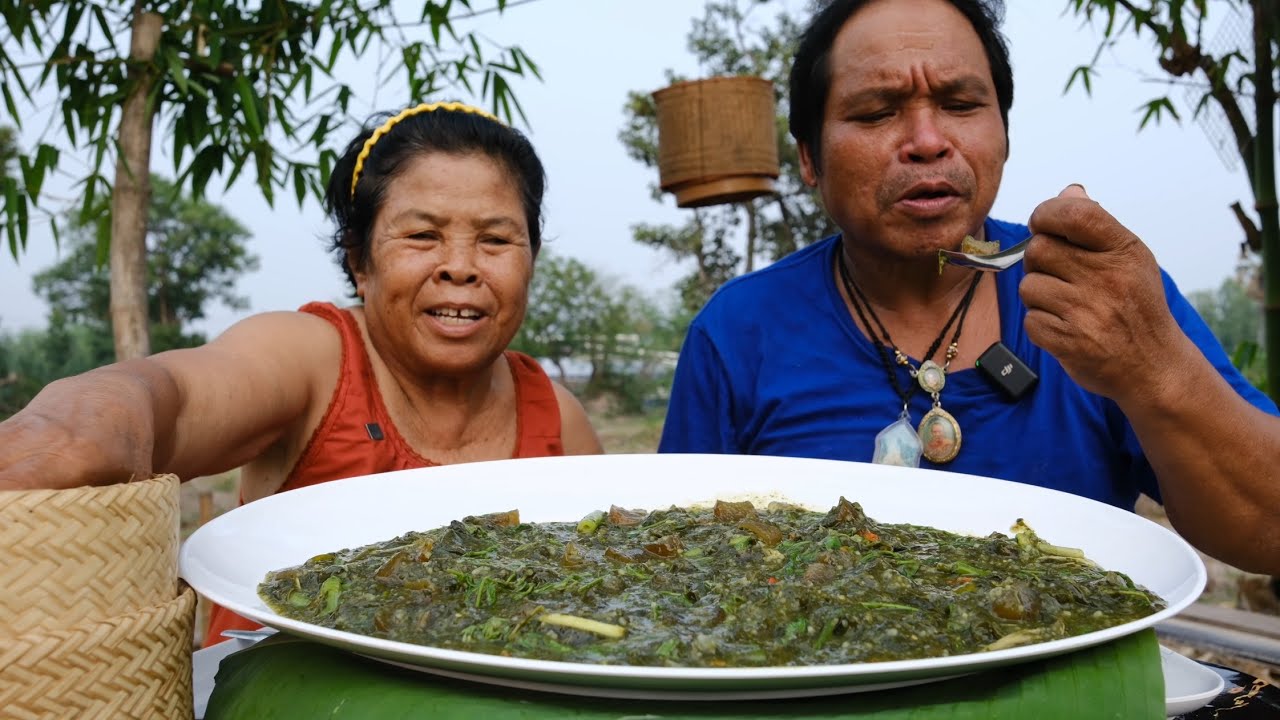 แกงผักขีเหล็กใส่หนังเค็ม ขมนิดๆ รสชาตินัวร์ อร่อยมากๆจ้าวันนี้ | อร่อยนัวร์