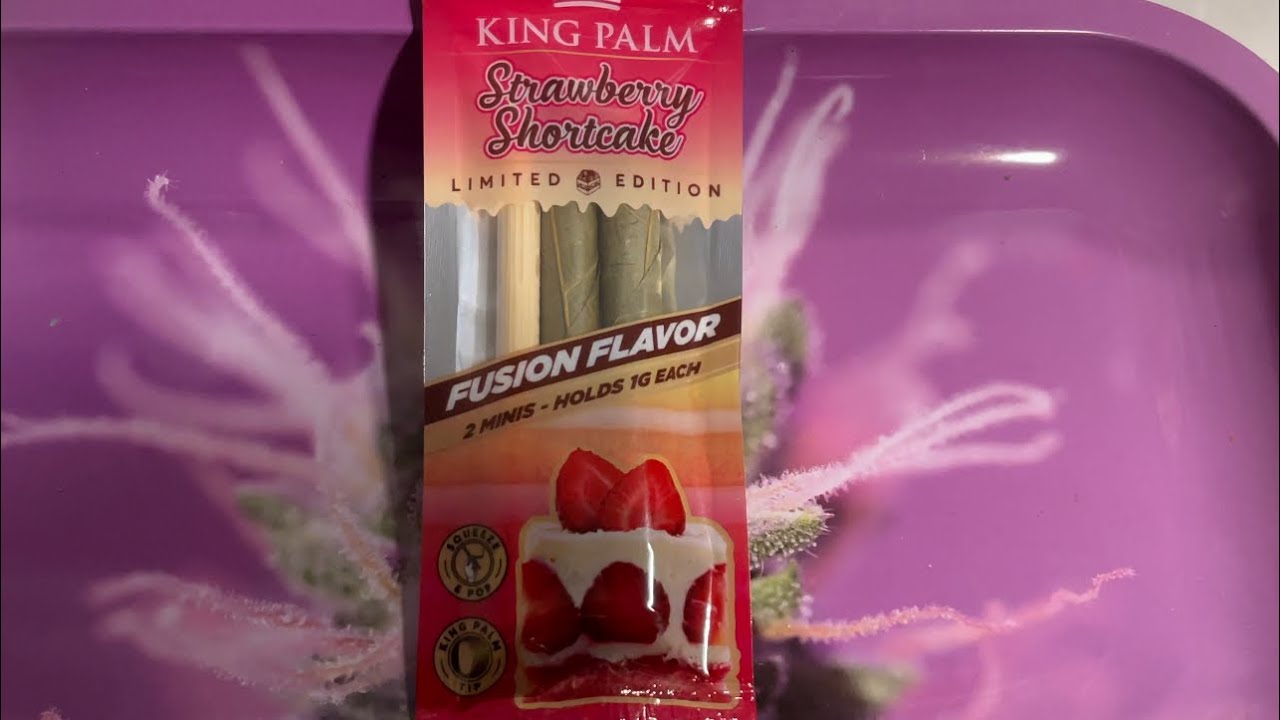 King Palm StrawberryShortcake Review       Fusion Flavor (LIMITED EDITION) 2 Mini Rolls.