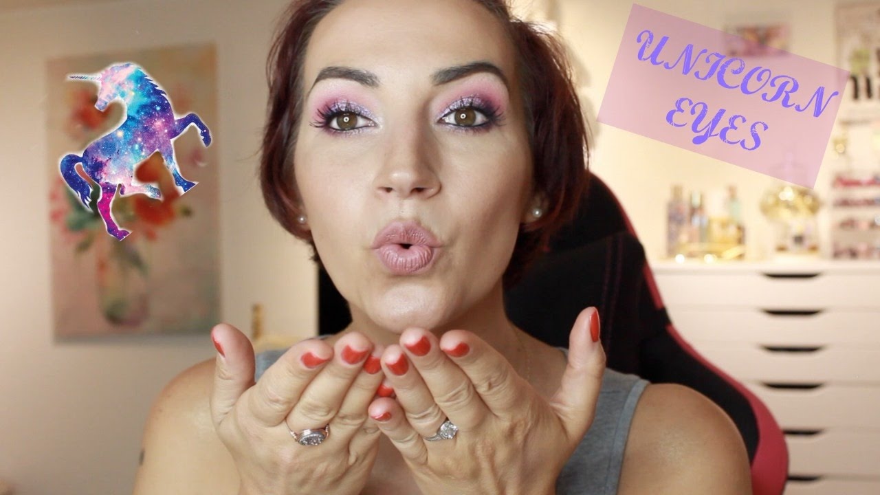 Glittery Unicorn Eyes | Purple & Pink Duochrome | Full Face Tutorial