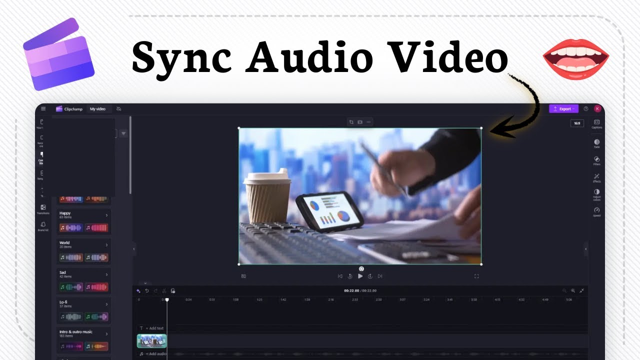 How to sync audio and video in Clipchamp (Timing Tips)