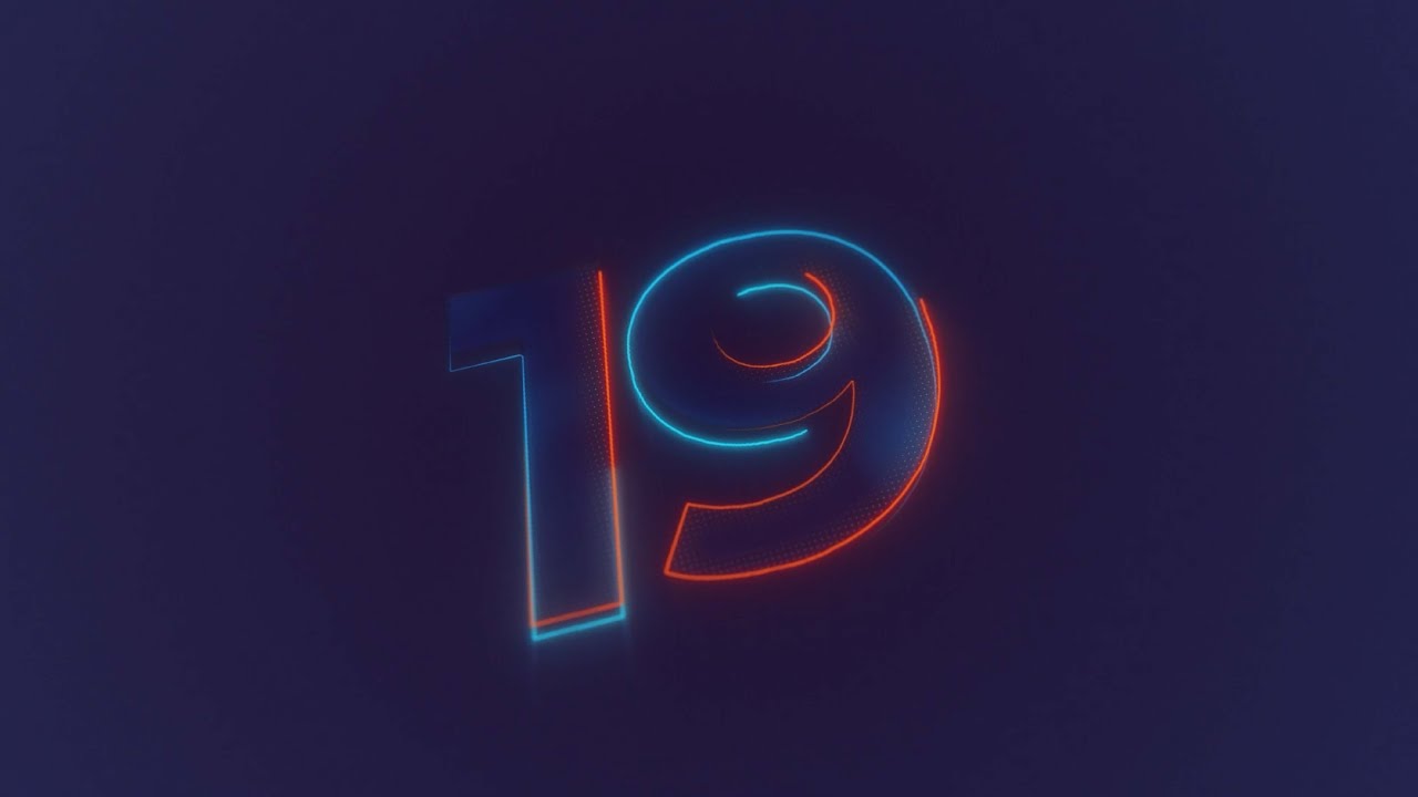 Counting 1-20 Digital High tech Special Effect Video Animation | Number video Clip