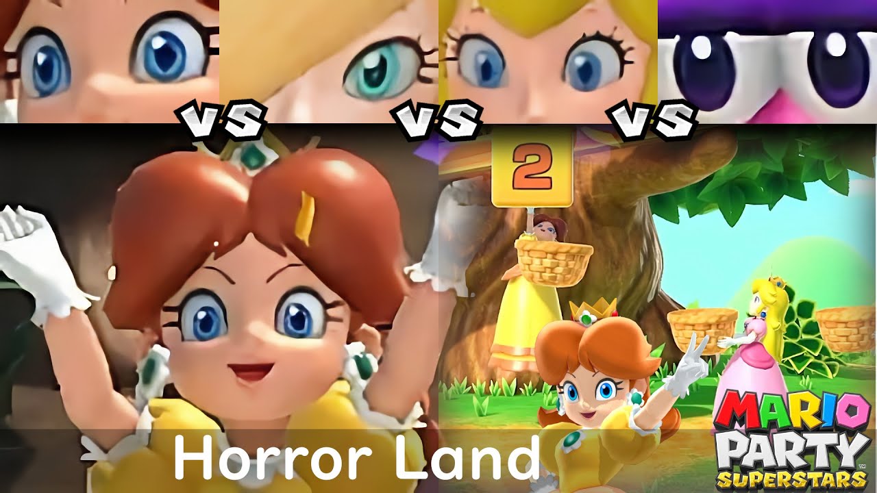 Mario Party Superstars Daisy vs Rosalina vs Peach vs Birdo in Horror Land (Master)