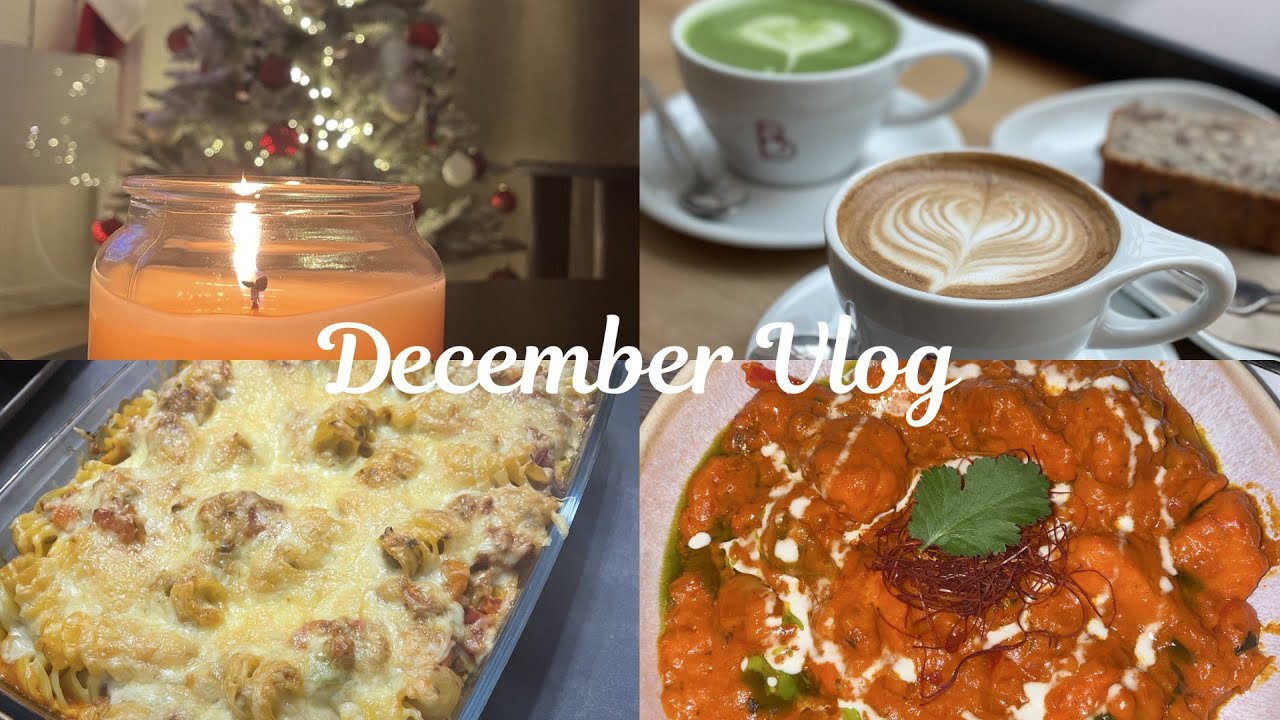 Vlogmas | December | Candles | Christmas tree | Pasta | Matcha