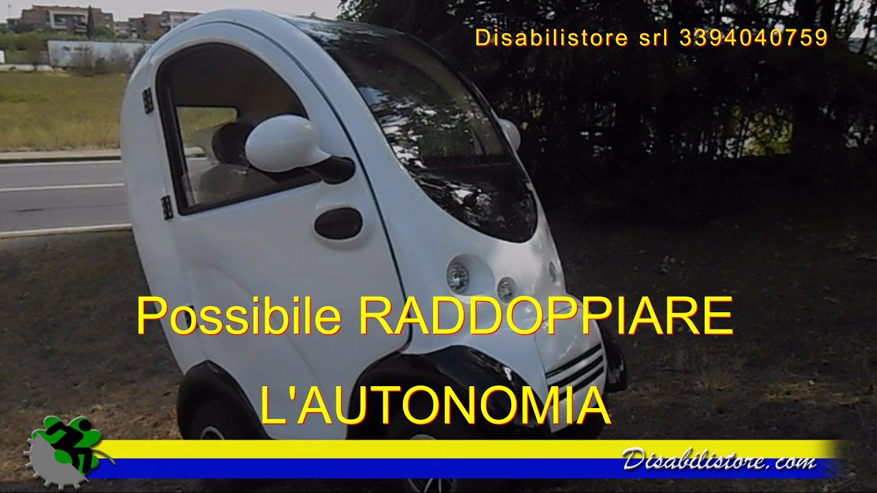 SCOOTER ELETTRICO CABINATO - SHUTTLE MARCA MEDILAND PER ANZIANI E DISABILI senza patente