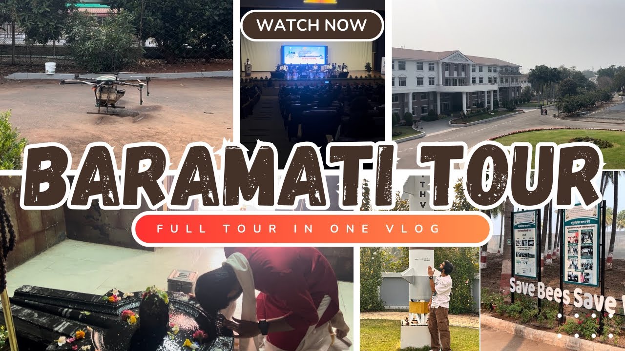 Full Baramati Tour Vlog 🚘| Temple, Hostel Stay, KVK, Aviation Centre & Road Trip. 