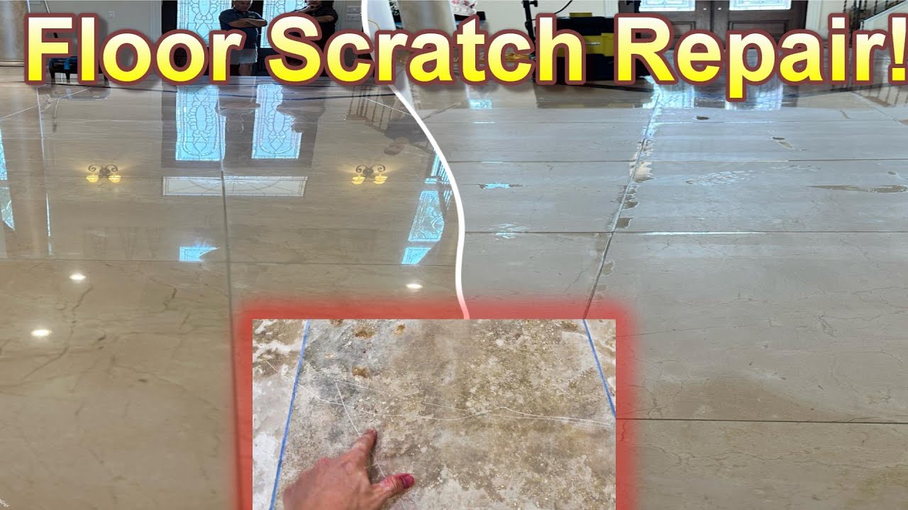 HOW-TO Remove Scratches And Etching From Travertine, Limestone And Marble Floors. Back to new!