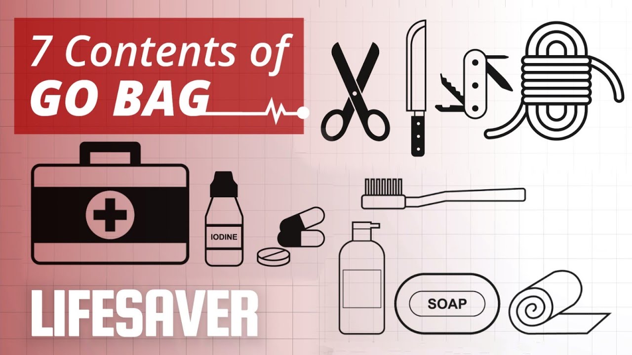 CHECKLIST: 7 Contents of Emergency Go Bag | Lifesaver