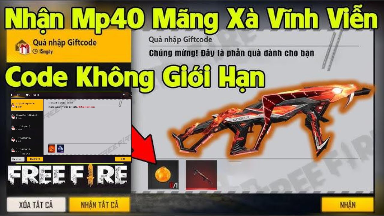 [FreeFire] MP40 Mãng Xà Cách Nhận Trực Tiếp Từ Nhà Sáng Tạo #freefire #garenafreefire