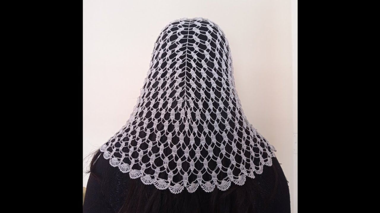 Velo de pétalos tejido a crochet