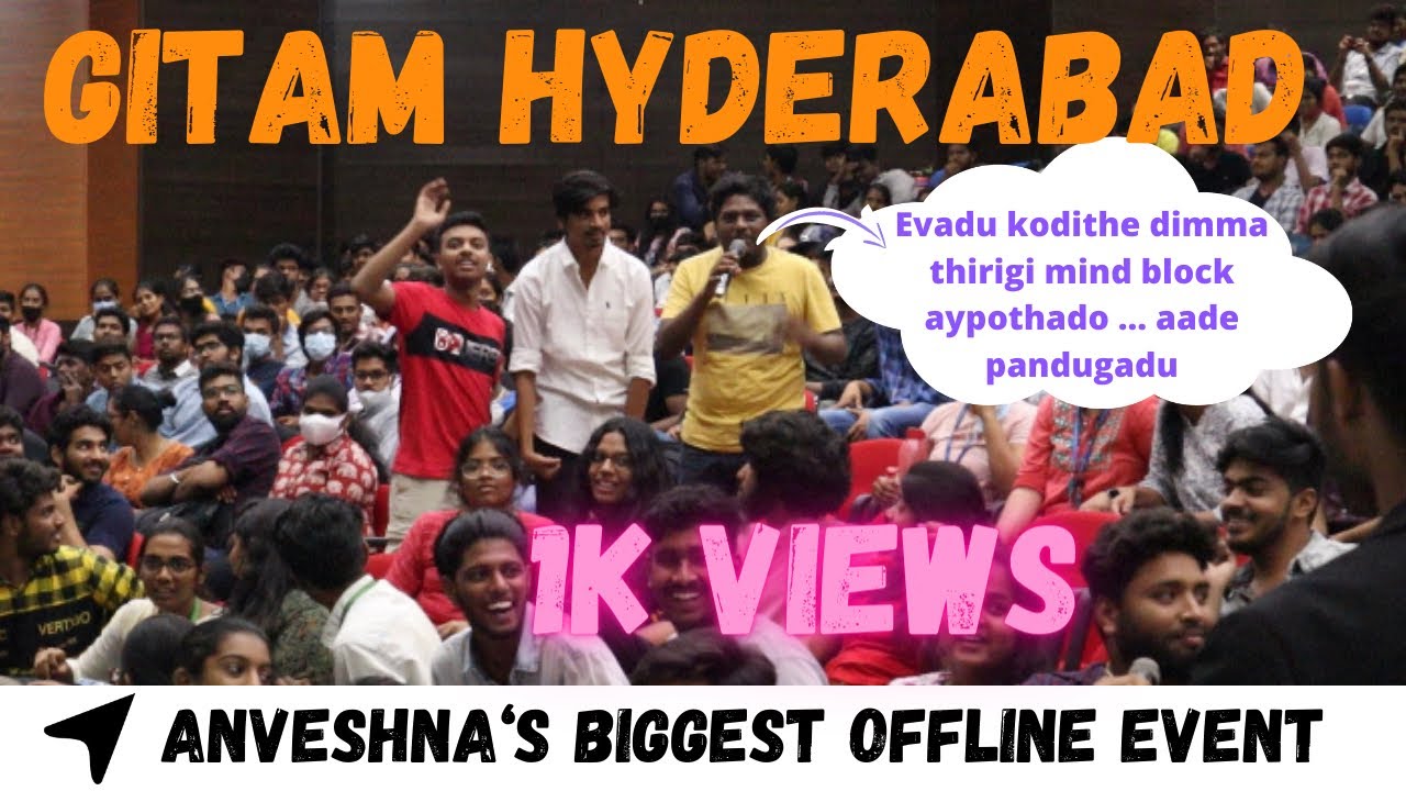 THE BIGGEST OFFLINE EVENT DONE  | @teamanveshna706 | GITAM (HYD)| V-49 |