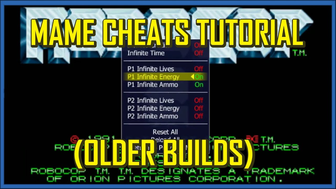 MAME Tutorial - How To Add Cheats To MAME (OLDER BUILDS)