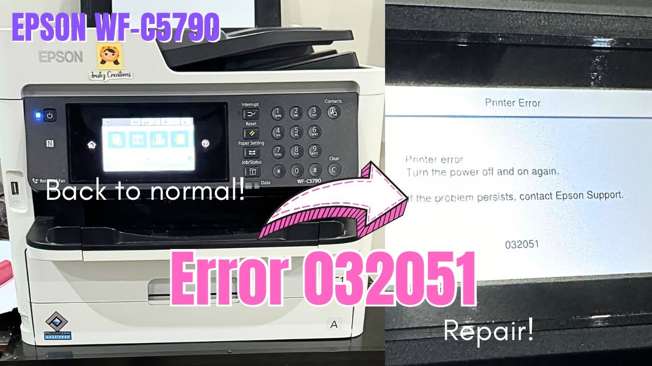 Epson WF-C5790 Error code 032051 | Redundant error and Repaired
