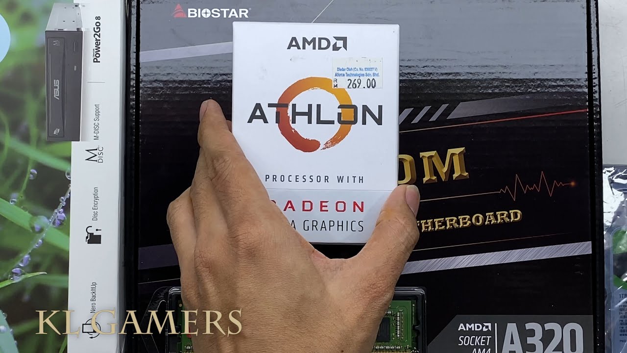 AMD Athlon 3000G BIOSTAR A320MH Budget Office Simple PC Build 2023