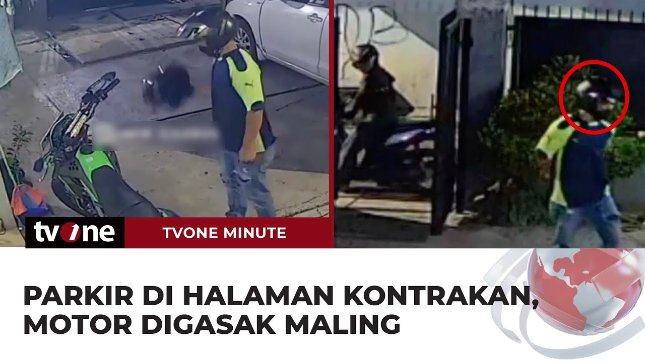 Aksi Dua Pria Curi Motor Terekam CCTV | tvOne Minute
