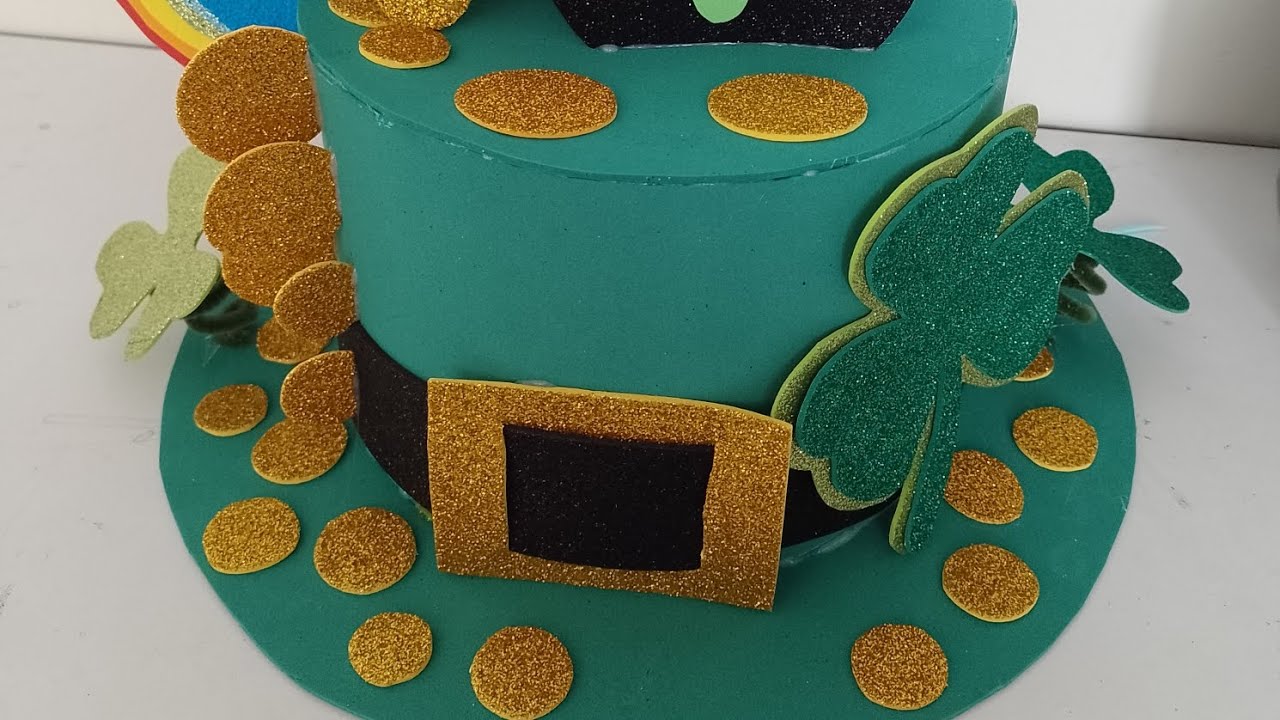 Sombrero del día de San Patricio de fomy. aprende conmigo a hacer este sombrero. #suscribete