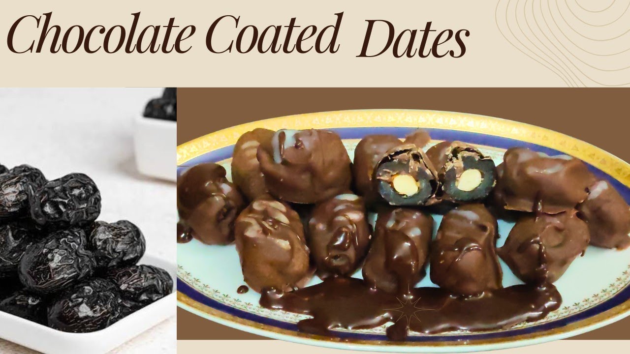 Chocolate Coated Dates Recipe || Ramadan Iftar Special Chocolate Dates |Almonds with Chocolate Dates