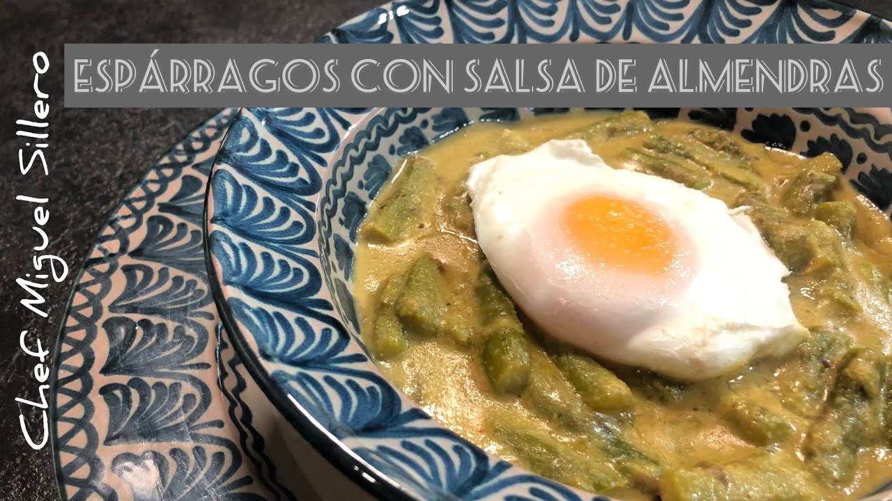 Espárragos con salsa de almendras, Churriana De la Vega, cocina granadina