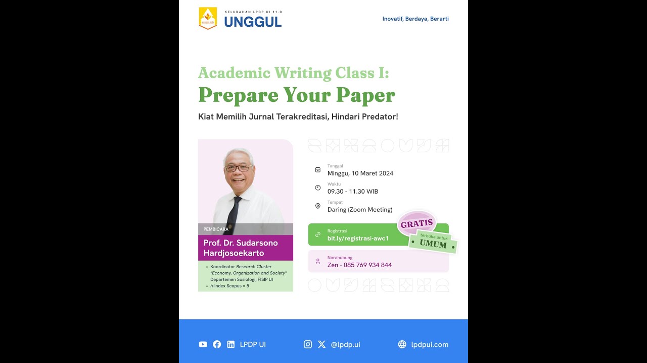 Academic Writing Class 1: Prepare Your Paper