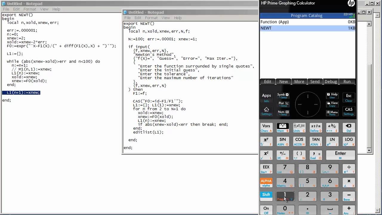 HP Prime - Programming & Newton's Method (Part 2)