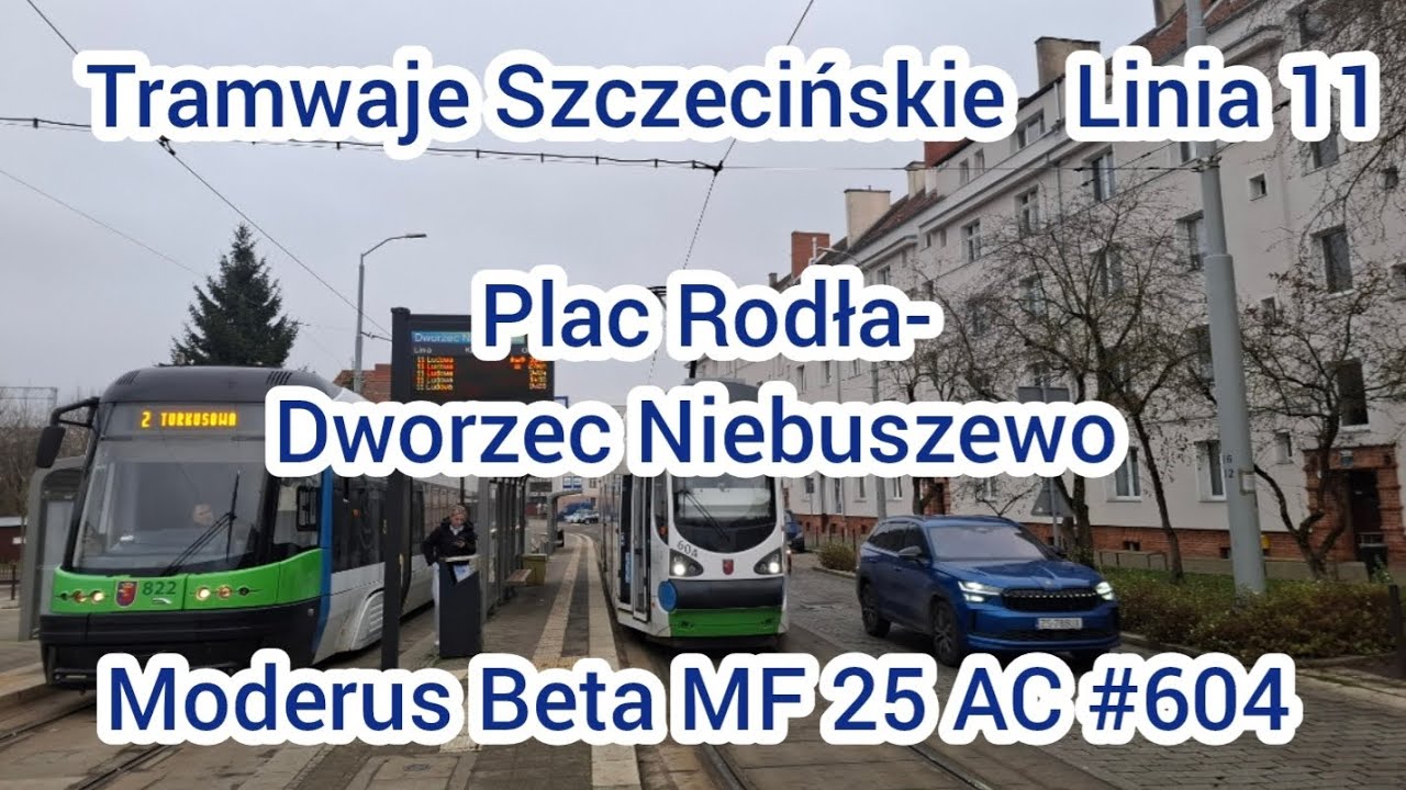 [Wnętrze] Tramwaje Szczecińskie- linia, Moderus Beta MF 25 AC #604 