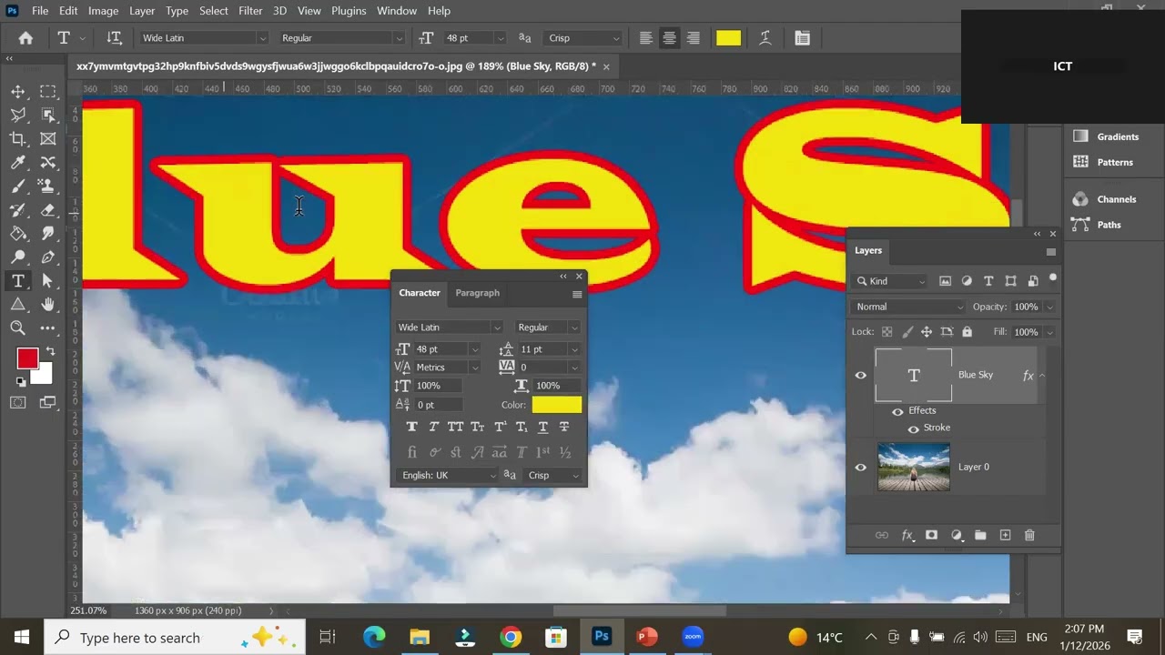 Photoshop | Lab-12 | Add style using drop shadow, glow, gradient, Emboss, bevel , stroke to objects