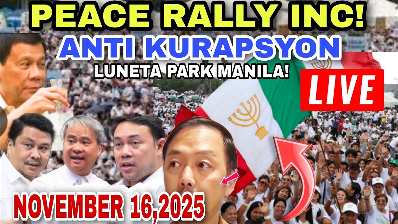 LIVE PEACE RALLY INC ANTI KURAPSYON AT LUNETA PARK