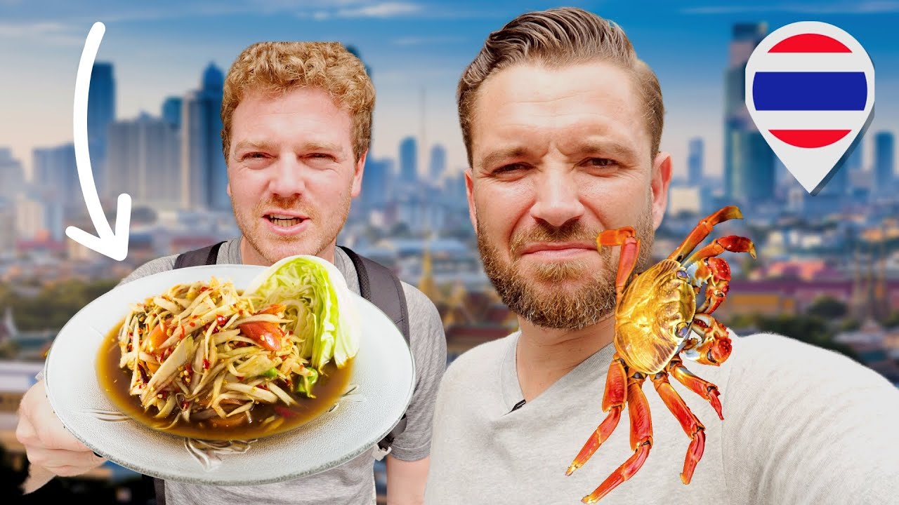 FIRST TIME EATING THIS IN BANGKOK 🇹🇭 Pickled Raw Crab + Fermented Lao Fish Paste ฝรั่งกินปลาร้า