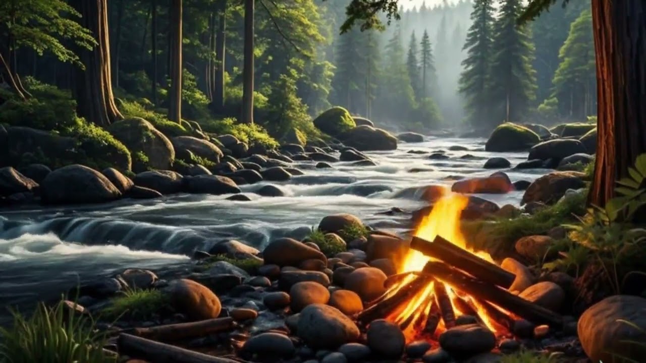 5 Hours Jazz Instrumental & Campfire Ambiance For a Peaceful Evening | #jazzrelaxation
