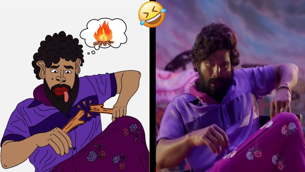 Saami Saami Song Funny Drawing Meme 😂 | Pushpa | Allu Arjun | Rashmika Mandanna | Memes 🤣