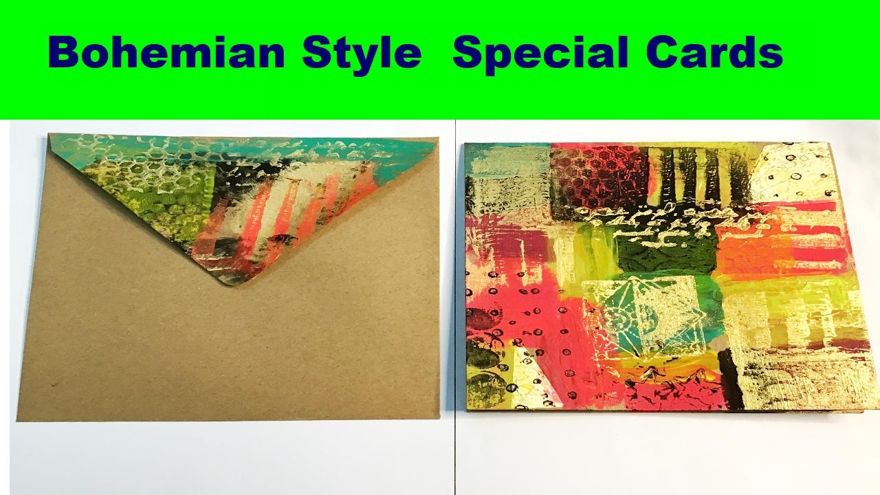 Bohemian Style Gel Print  - Mono Prints  #art #bohemianstyleart #gelprints