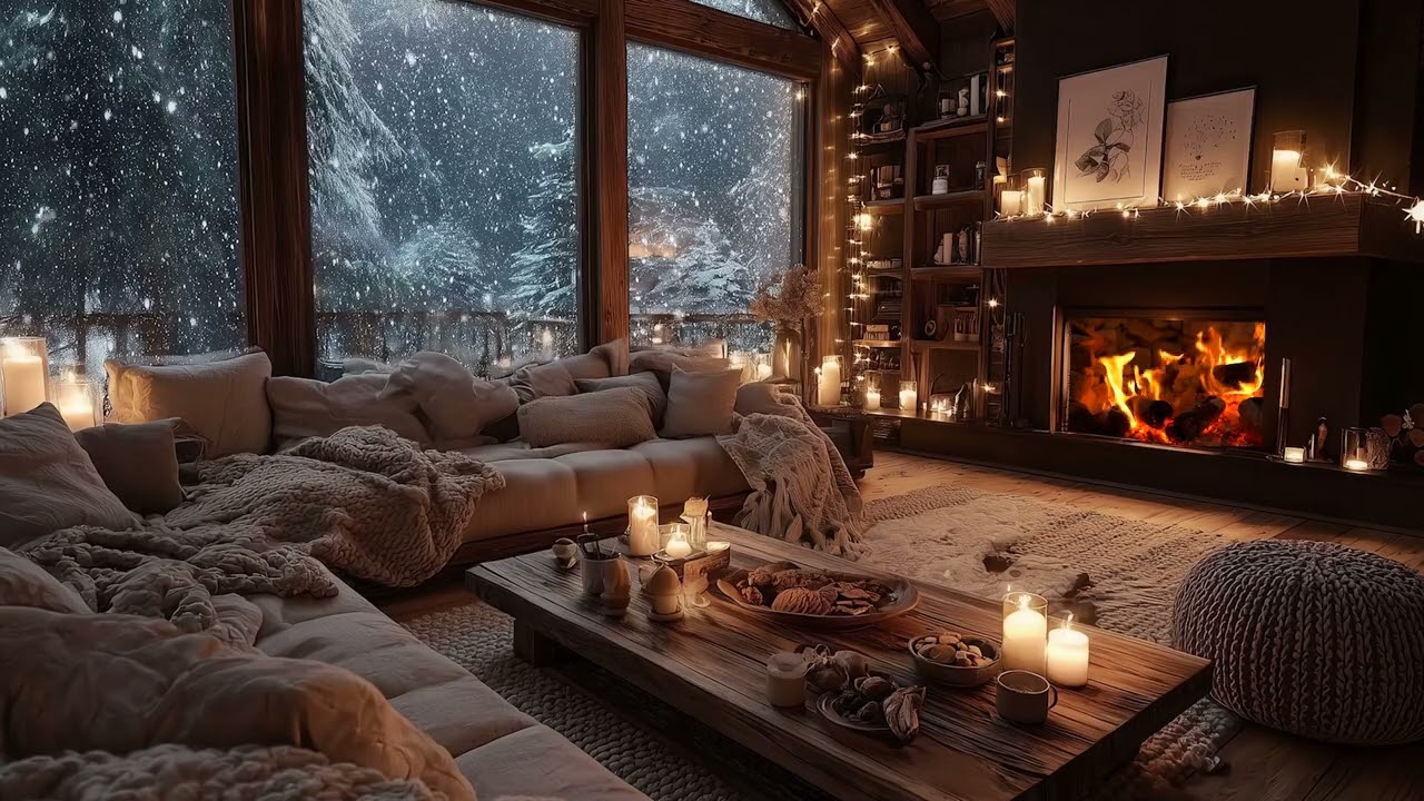 ❄️ Winter Calm Piano | Snow Outside the Window | Deep Meditation & Energy Restore
