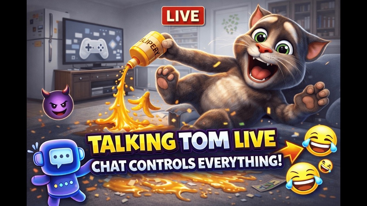Talking Tom LIVE — Chat Controls Everything 😂 | Funny Interactive Stream